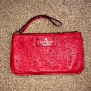 Red Kate spade wristlet